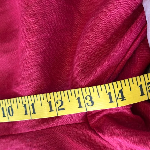 Lu.ciee‎ NWT 2 piece red linen pantsuit sustainable fabric size S/M - Picture 13 of 16